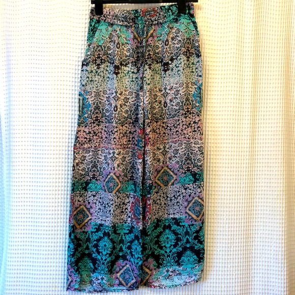 Sundance Paisley In Bloom Drawstring Pants - Picture 1 of 5
